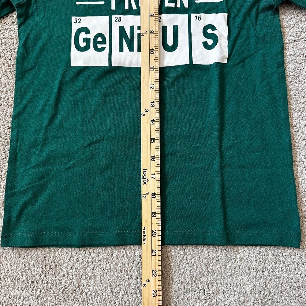 THE CHILDREN'S PLACE BOY'S SHORT SLEEVE PROVEN GENIUS GRAPHIC TEE GREEN M/M-7/8 - Picture 7 of 8